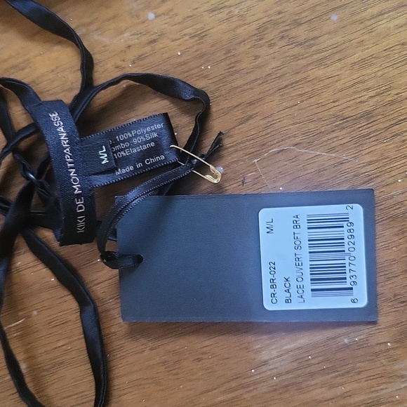 Kiki De Montparnass Elegant Black Lace Ouvert Bra Black Nwt - Picture 3 of 3